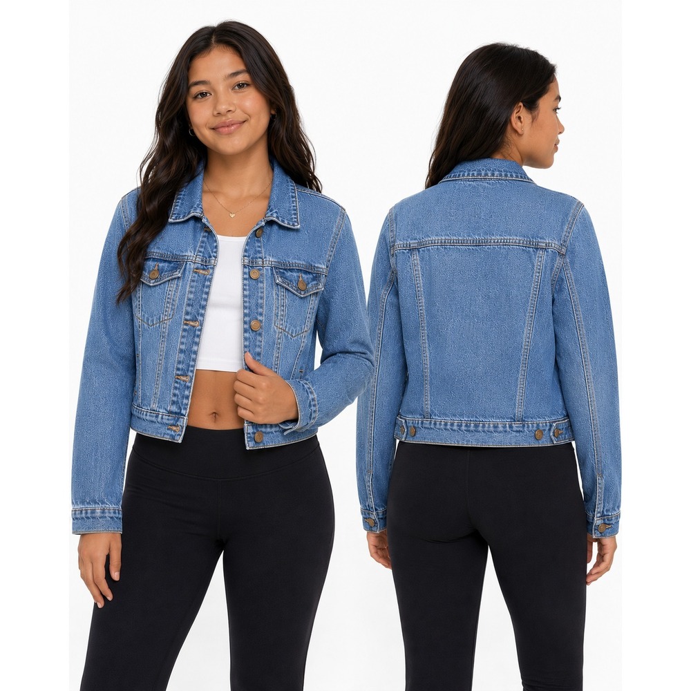 Old Navy Girls Denim Jacket Stretch‎ Blue Jean Trucker Size XXL (16)